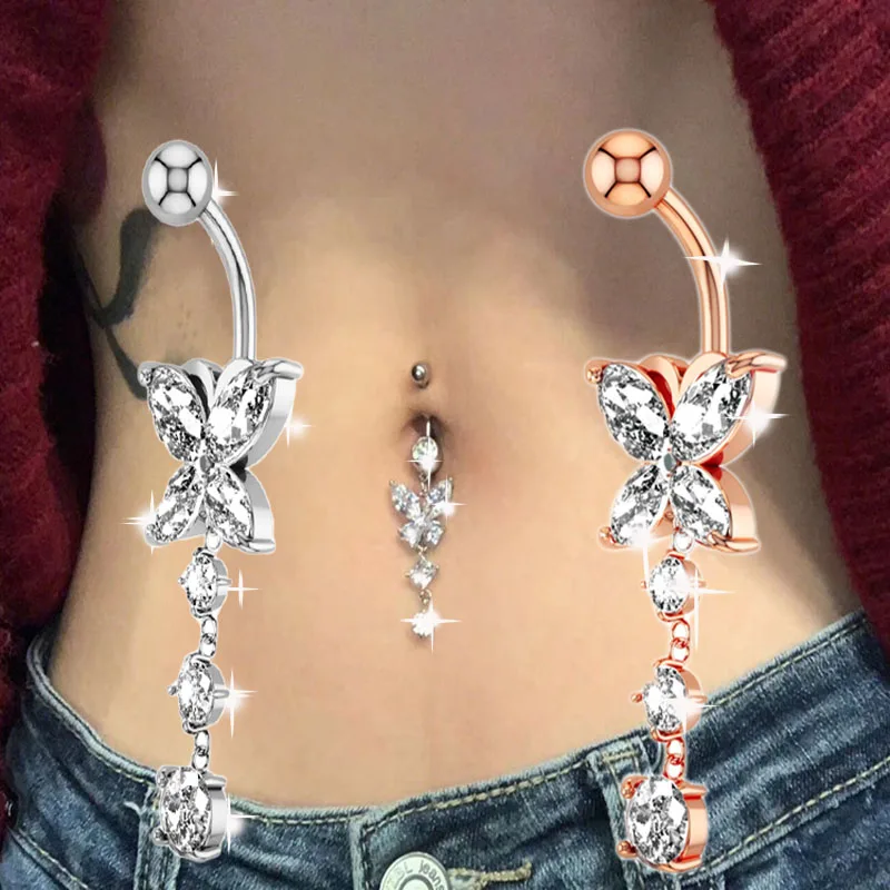 Женское кольцо для пирсинга живота из хирургической стали |