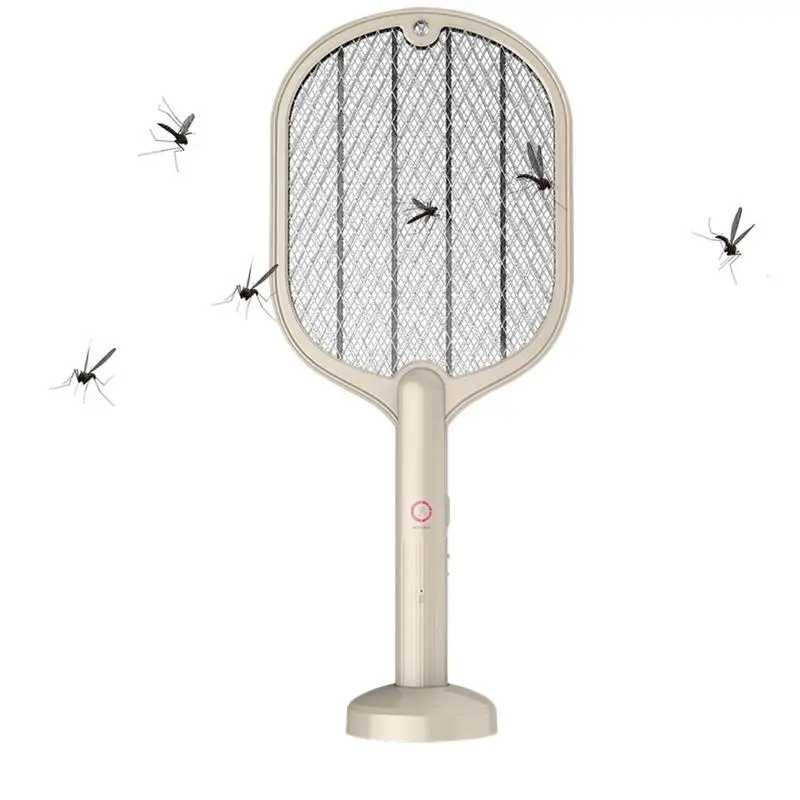 

Fly Swatter Racket 3000V Electric Indoor Insect Zapper UV Light 2 In 1 Inhaled Photocatalyst Fly LED Lamp With 3-Layer Safety