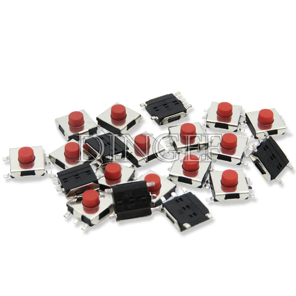 50 шт. тактовый переключатель 5PIN красный 6*6*2,52,73,13,43,7 мм SMD переключатель 6x6x2,52,73,13,43,7 мм ibuw МИНИ-кнопочный переключатель 5P (art.: 3920d0963c7e8) - 3920d0963c7e8