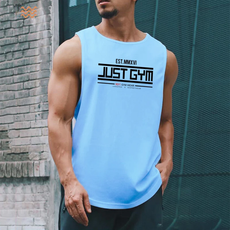 

Summer New Brand Mens Bodybuilding Fitness Stringer Singlets Mens Printed Mesh Breathable Undershhirt Workout Tanktop Quick Dry