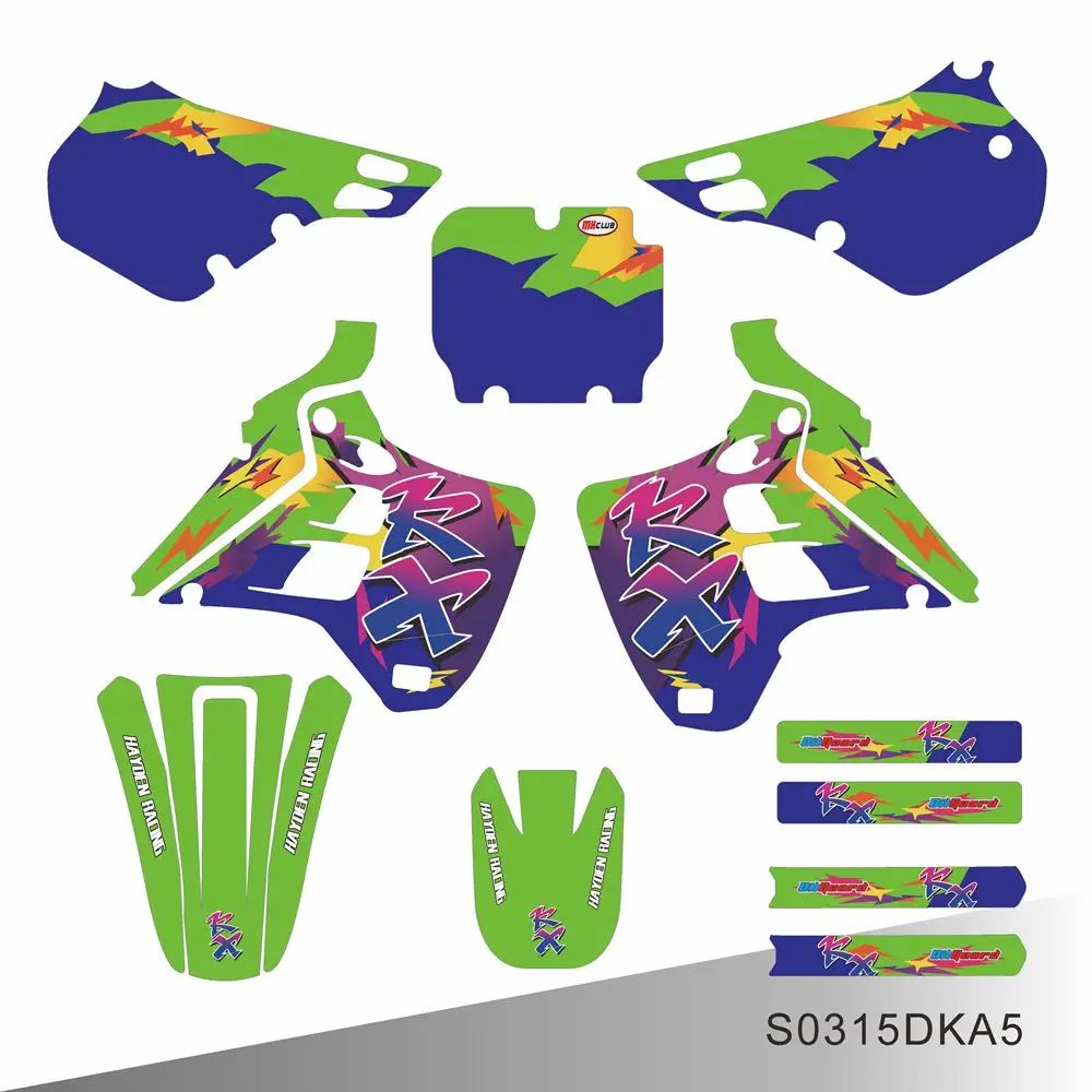

Для KAWASAKI KX 125 KX 250 KX125 KX250 1990 1991, полная графика, наклейки, наклейки для мотоцикла, фон, индивидуальный номер, имя