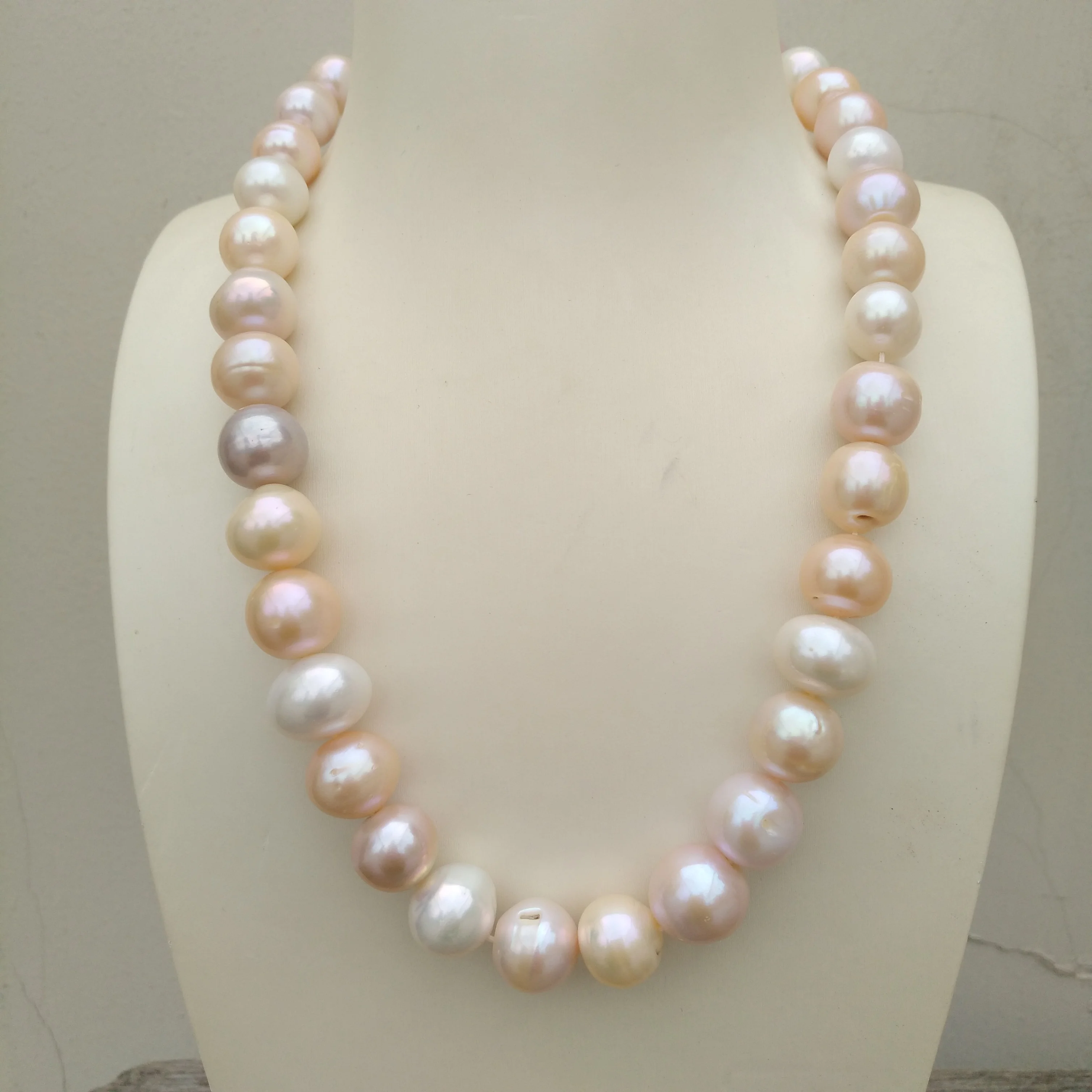 

Огромное только Драгоценное Ожерелье AAA 12-14 мм натуральное Южное море белое розовое натуральное жемчужное фиолетовое ожерелье с золотом 14 карат бесплатная доставка