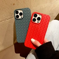 funda coque for iphone 13 11 12 pro max case weave pattern soft silicone shockproof for iphone x xs max 7 8 plus case protective