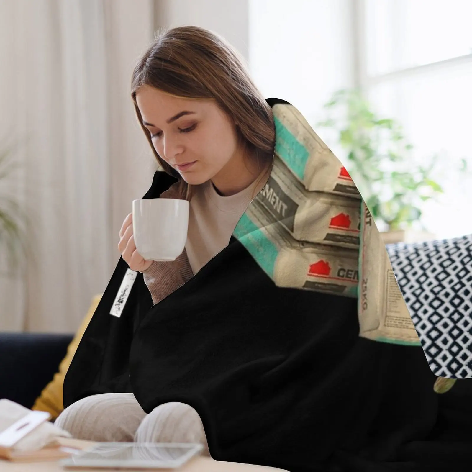 I Eat Cement Cursed Cat - Oddly Specific Dank Meme Плед Винтажное пляжное декоративное одеяло для