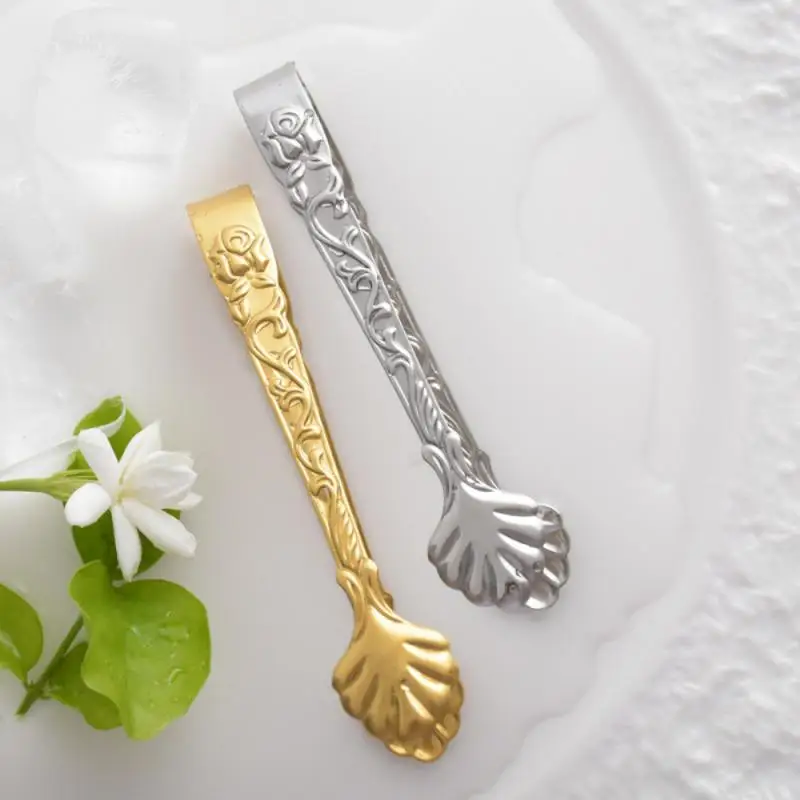 

Vintage Craft Kitchen Tweezer Portable Grill Tongs Meat Cooking Utensils Saving Space Stainless Steel Food Tweezer Clip Hung