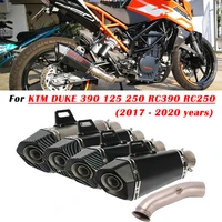 slip on for ktm duke 390 125 250 rc390 rc250 2017 2020 motorcycle escape escape exhaust modify muffler middle link pipe
