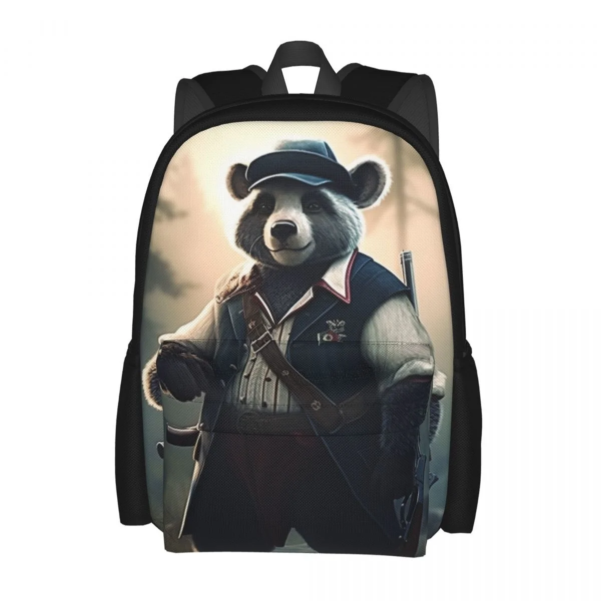 

Panda Backpack Hunting Animal Female Polyester Travel Backpacks Big Cool School Bags Rucksack