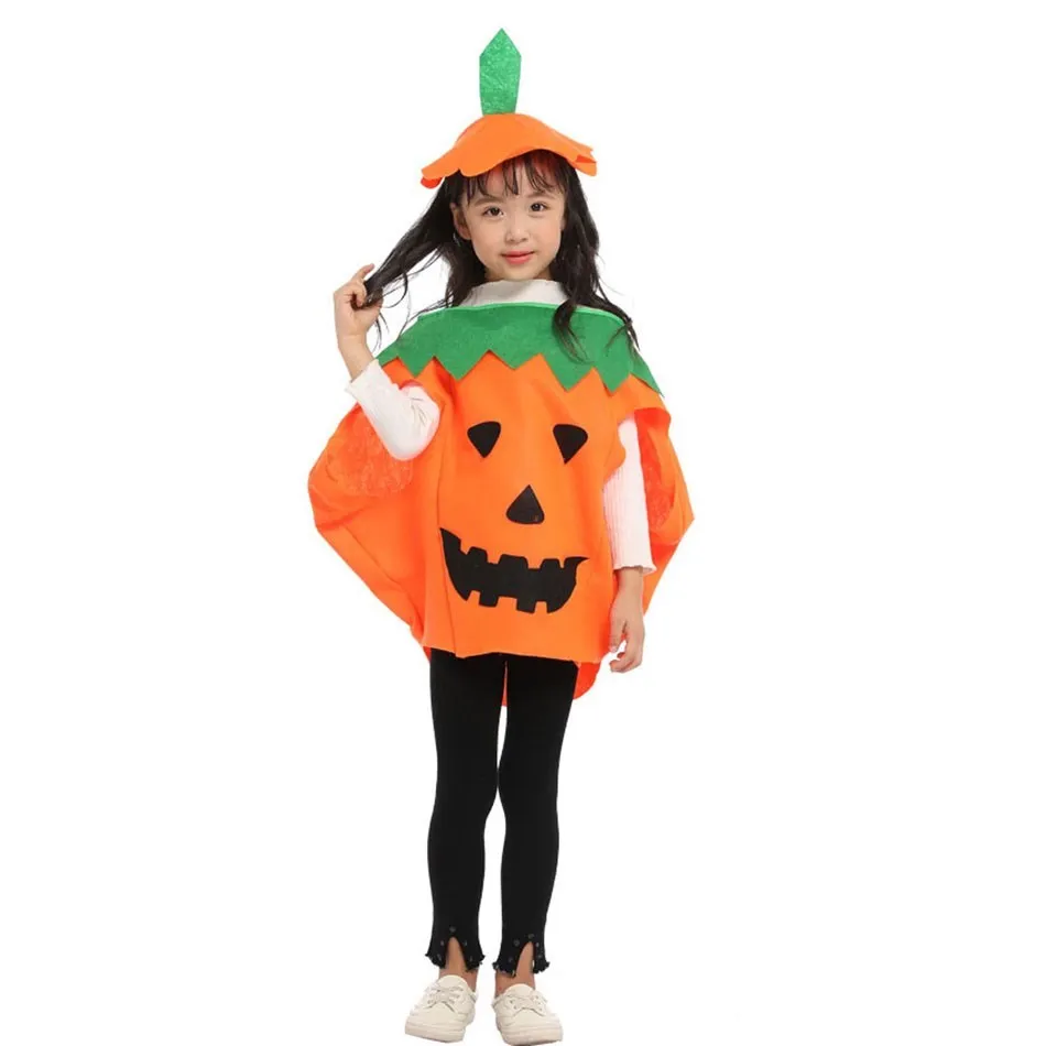 

Детский костюм тыквы для косплея на Хэллоуин, шапка, сумка, вечеринка, вечернее шоу, детский карвинальный Милый Забавный индивидуальный ком...