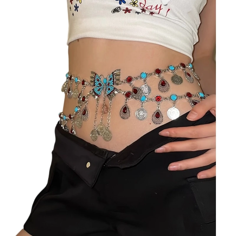 Пояс-цепочка для женщин цепочка на талию сложная подвеска платья поясная