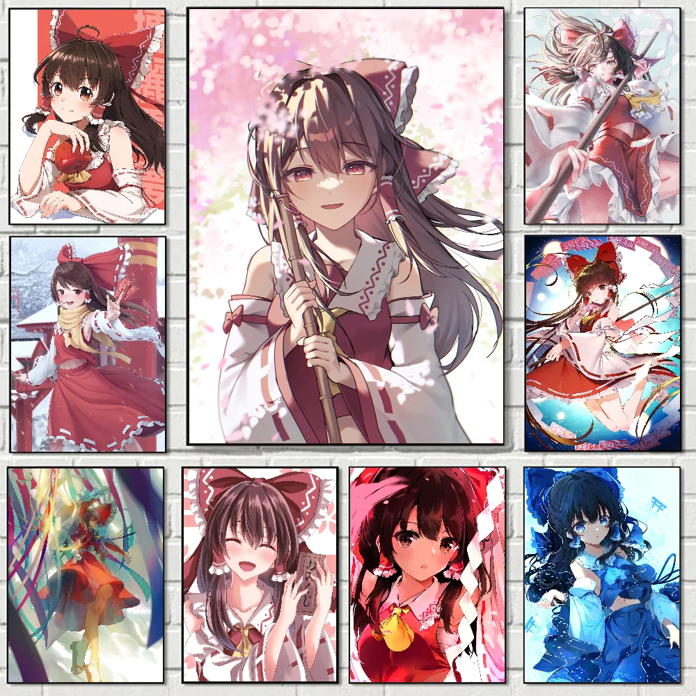 Hakurei Reimu Touhou Project Series плакат наклейки художественные настенные фрески Декор