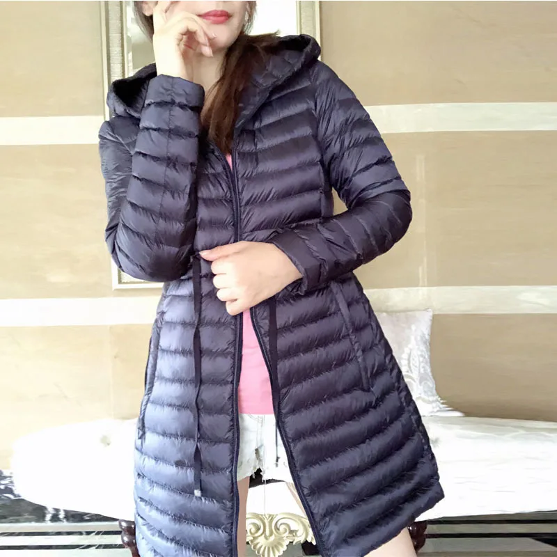 Women's Winter Jacket Clothes 2021 High Quality Mid-Length Classic Down Jackets for Female Fashion Light Waist Adjustable Coats enlarge