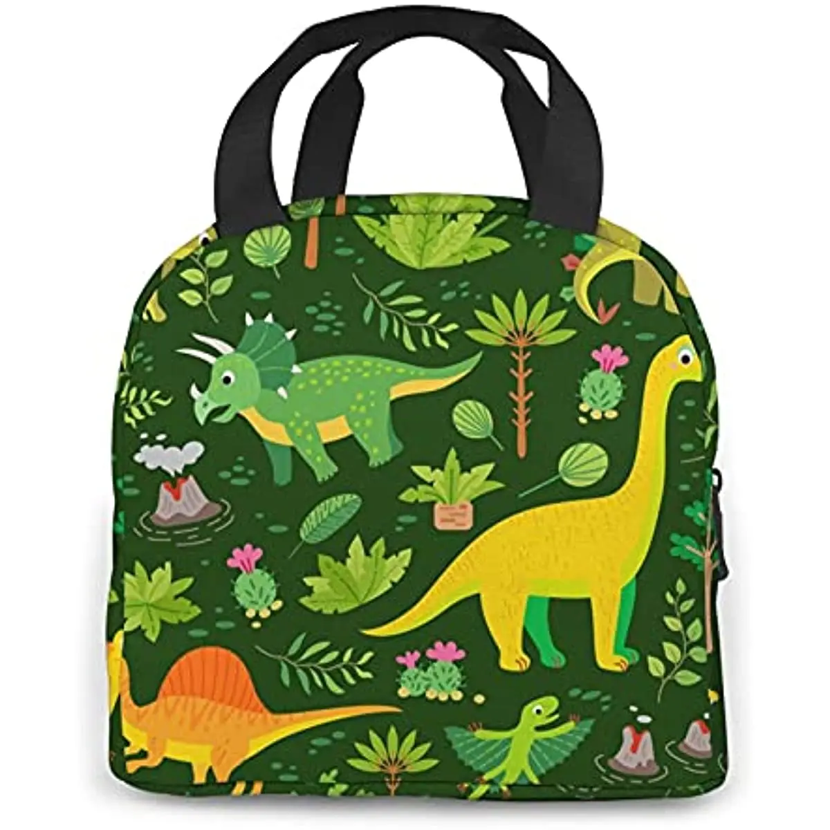 Dinosaur Kids Lunch Bag Women Insulated Lunchbox Reusable Lu