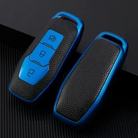 leather tpu car key case cover holder for ford focus 3 st mondeo 5 mk5 mustang f 150 explorer edge fiesta kuga mk3 4 galaxy