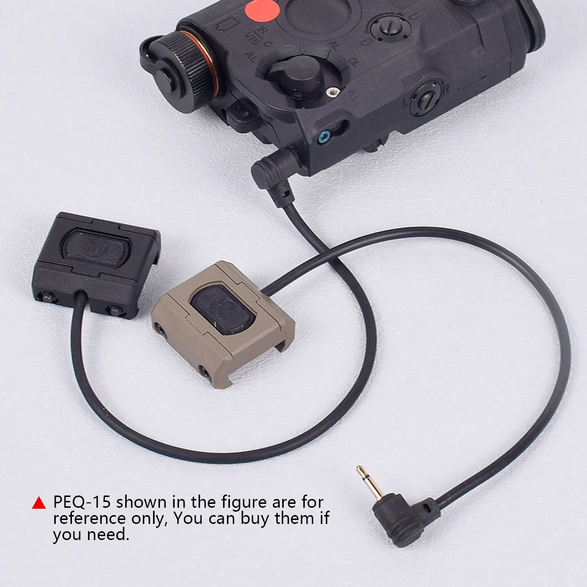 Фото Кнопка-переключатель UNITY Switch 2.5mm Plugs ModButton Pressure Remote Switch для планки Mlok Keymod 20mm, совместимая с сериями Surefire M300, M600, M951, DBAL-A2, PEQ15 №3