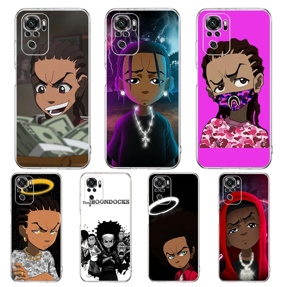 

The Boondocks Transparent Phone Case For Redmi 10c K40 8A 9A 9C 7 8 8T 9 9S 10 Pro Gaming Note 11 11T 10 Plus Luxury Shell Capas