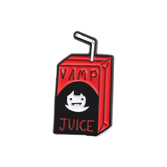 Эмалевые броши XioMara  JUICE FRESH MILK HOT GIRL SAUGE