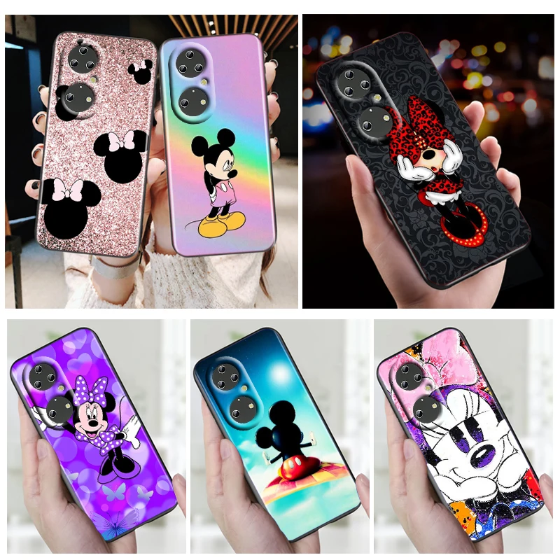 

Anime Mickey Minnie Disney Phone Case For Huawei P50 P40 P30 P20 Lite 5G Nova Y70 Plus 9 SE Pro 5T Y9S Y9 Prime Y6 2019 Black
