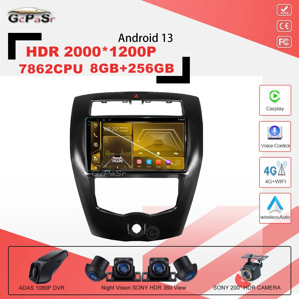 

Android 13 7862CPU Car Radio Player For Nissan Livina 2 2013 - 2020 Auto 360 Camera Carplay no 2din no dvd IPS BT 5G Navigation