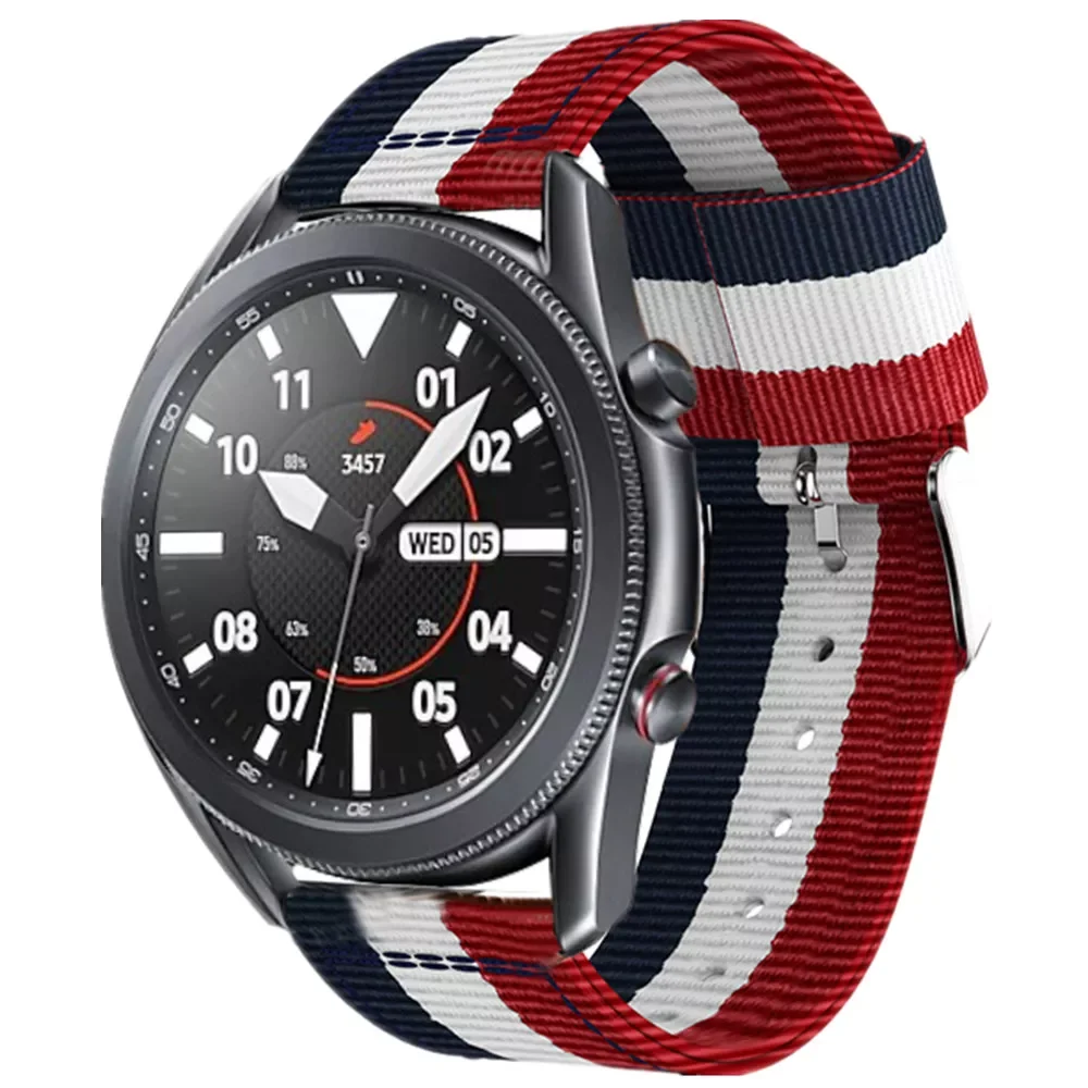 

For Samsung Galaxy Watch 4 Classic 46mm/Active 2 40mm 44mm Band Nylon 20mm 22mm Sport Strap for Samsung Gear S3 Classic Frontier