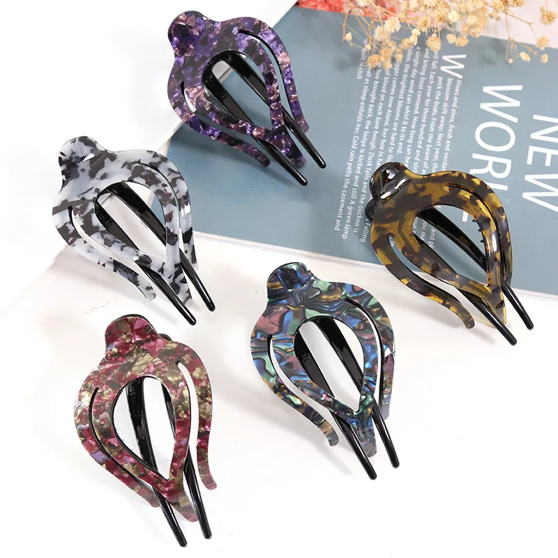 

LY FAYE Top Quality Large Versatile Acetic Acid Senior Delicate Hair Accessories For Women Crab Hair Clip Clips New Headwear