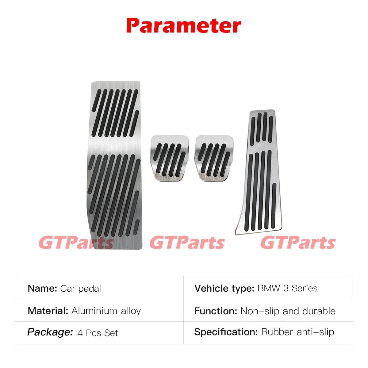 

No Drill Pedals For BMW 1 3 Series E46 E90 E91 E92 E93 E87 E88 Aluminum Clutch Gas Brake Footrest Pedal LHD MT
