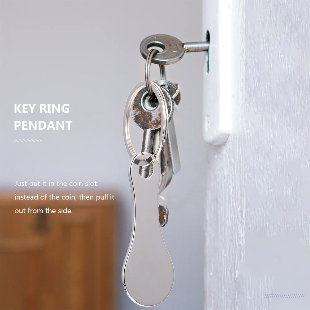 4 шт. брелок для ключей грузовика жетон покупок тележка 780X300X020 см удобные кольца