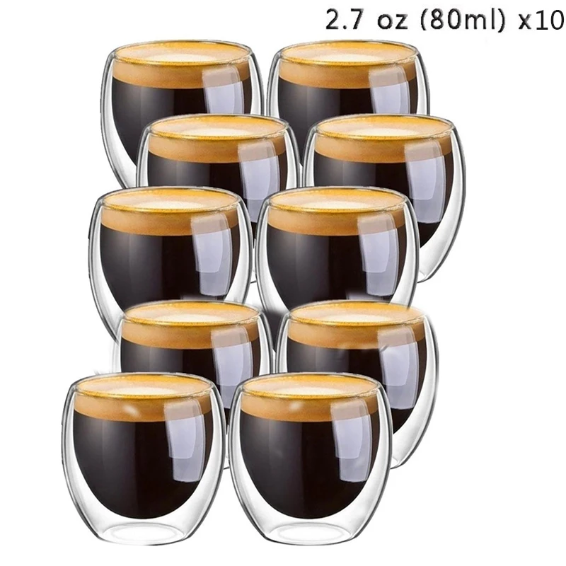 

3 шт./6 шт. термостойкий стеклянный двухслойный Набор чашек ручной работы стаканы для вина пива Виски Посуда для напитков молока кофе чая кру...