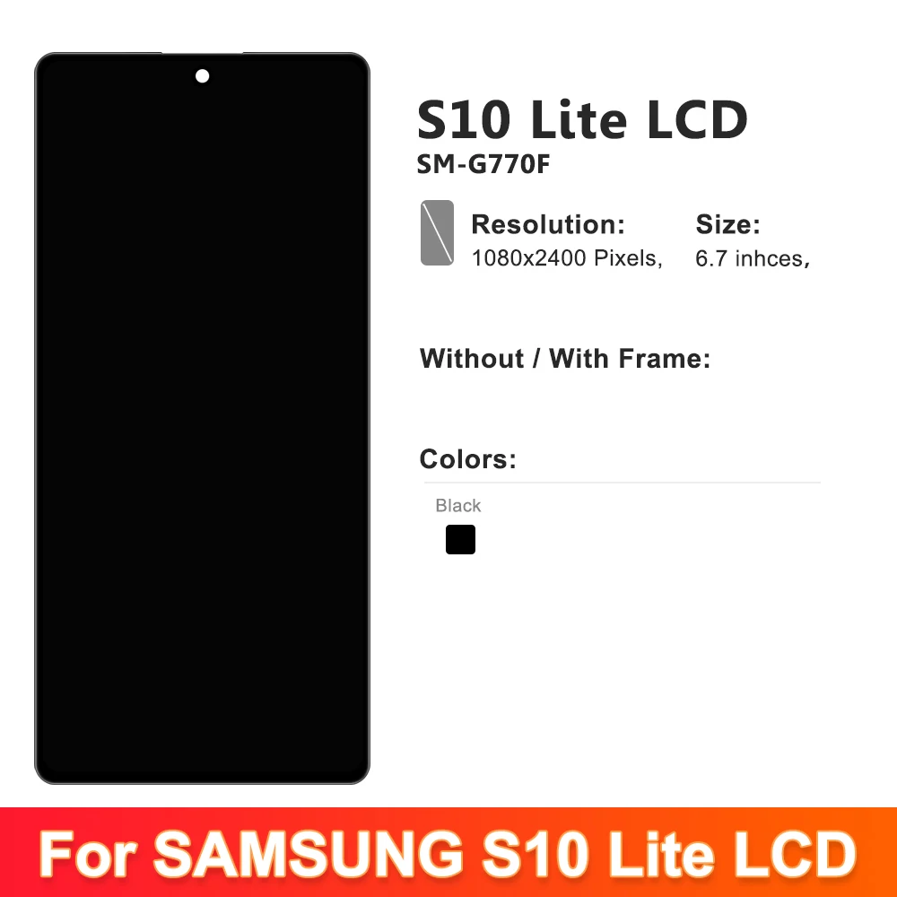 Протестированный TFT ЖК-дисплей Samsung S10 Lite G770F с цифровым преобразователем