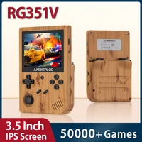 2021 rg351v retro game console 3 5 inch ips screen for dcpspn64ps1 wifi online mini video handheld game player 50000 games