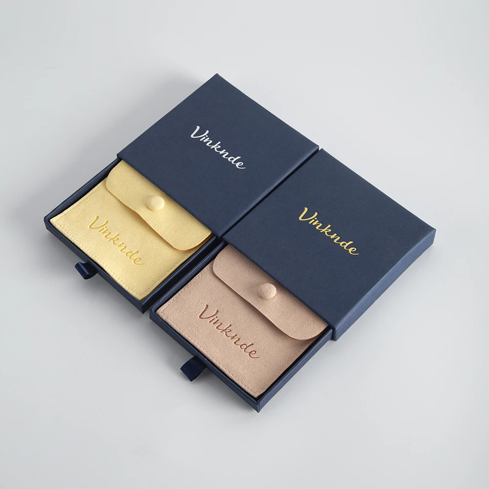 Personalized Jewelry Packaging Boxes Pouch Custom Logo DIY Travel Bracelet Necklace Organizer Box Bag Best Gift for Girl Women