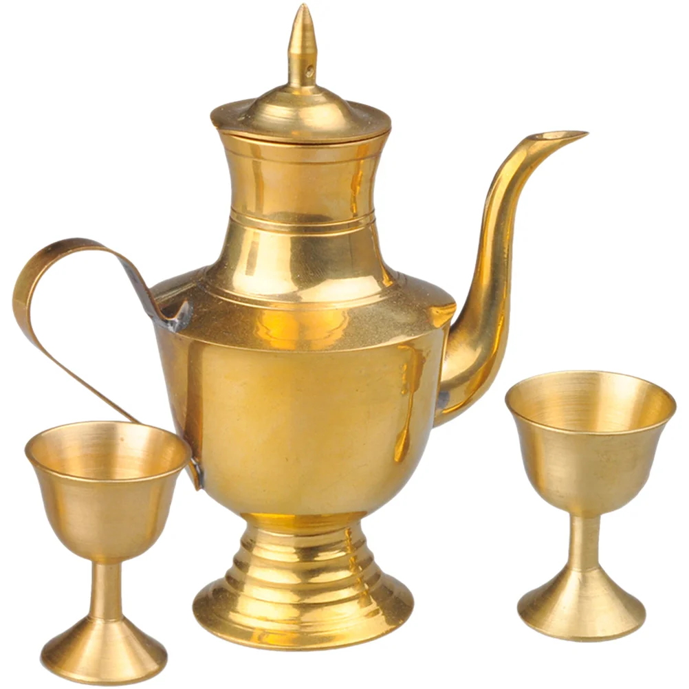 

1 Set Household Kettle Copper Storage Pot Household Tea Pot Cup Set