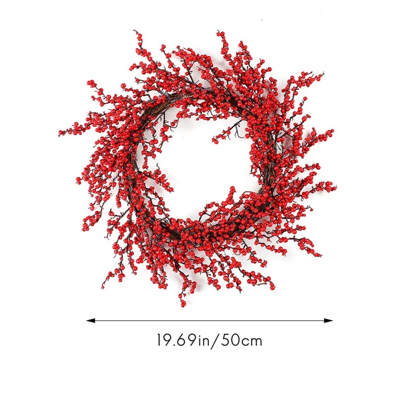 1 шт. Рождественский венок дверные подвесные украшения красный пластиковый