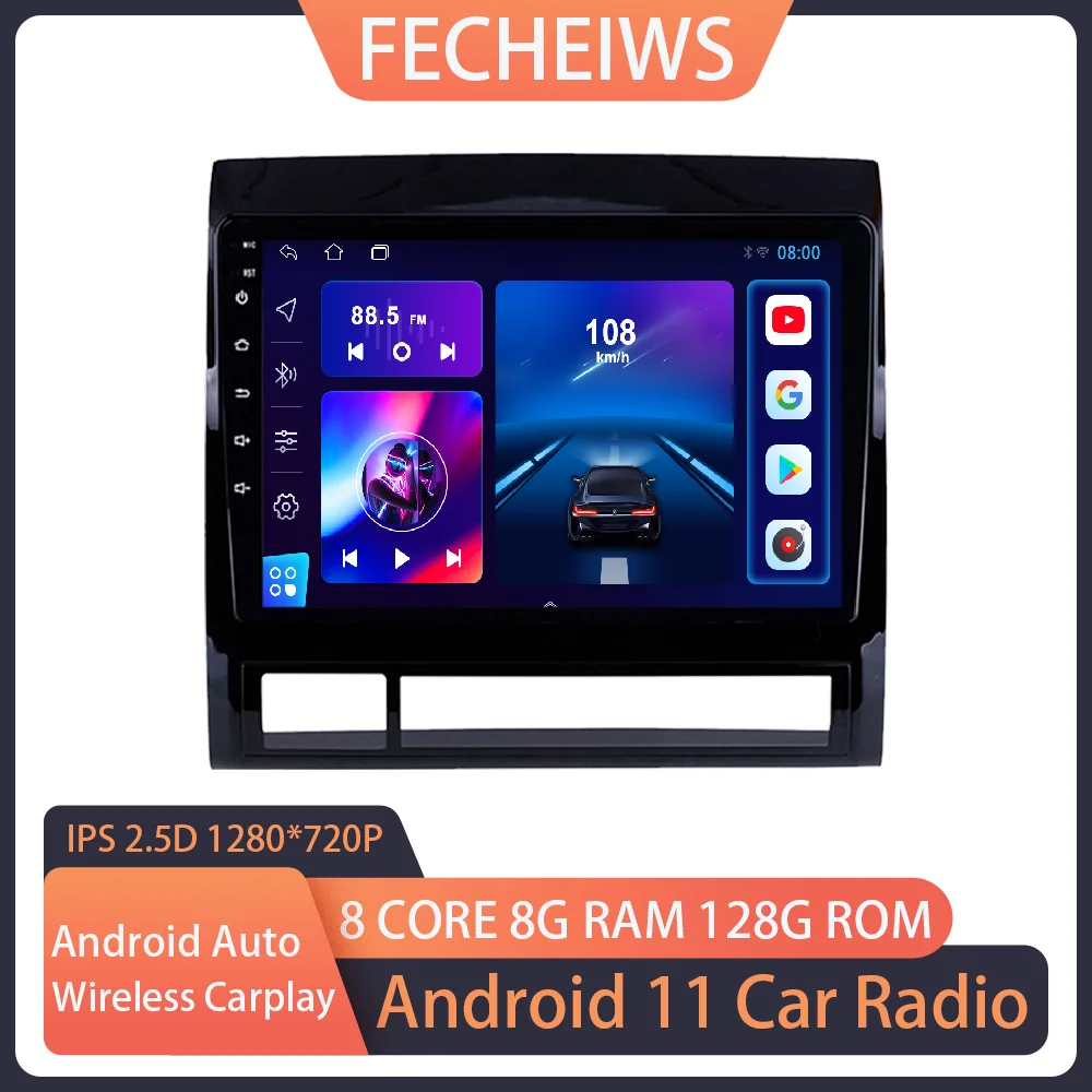 

9Inch Android 11 For Toyota Tacoma 2 N200 Hilux 2005 - 2015 IPS Screen Car Radio Audio Multimedia Player 8 Core DSP Carplay Auto