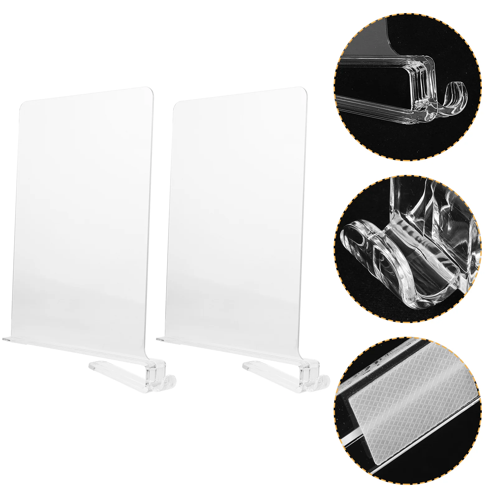 

2 Pcs Cabinet Accessory Closet Divider Supply Wardrobe Shelves Hook Multi-function Shelf Book Plastic Organizer