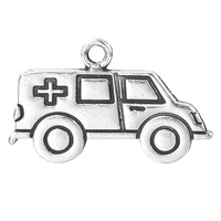 15pcslot unique personality silver ambulance charms alloy pendant for necklace bracelet diy making jewelry making accessories