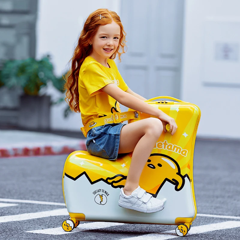 AO WEI LA OW Travel Suitcases PC Kids' Luggage Suitcase with Wheels Ride-On  Rolling Trolley Case Fits to Kid 1-12 Years Old