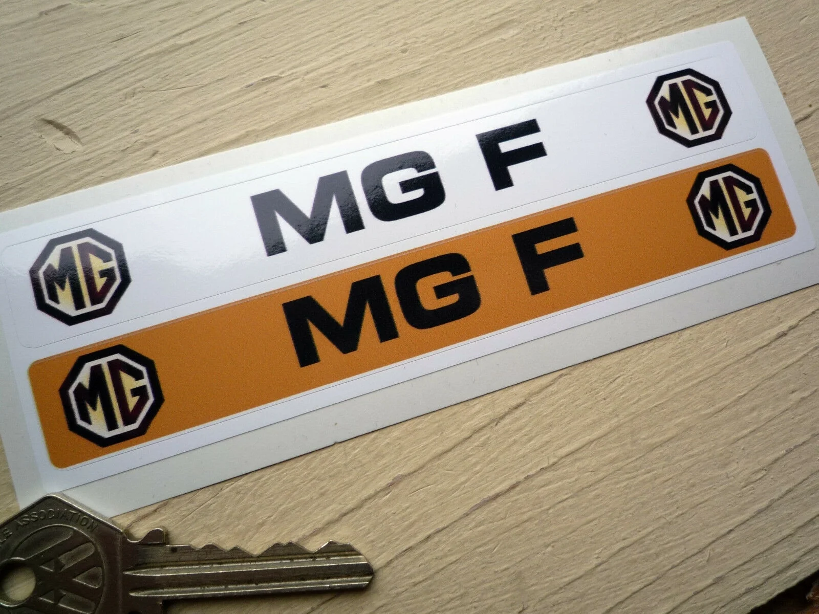 

For x2 MG F Number Plate Dealer Logo Cover Stickers. Classic Car Vintage MGF