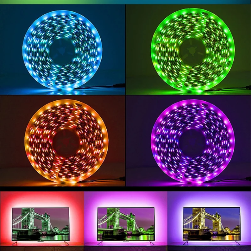 Гибкая светодиодная лента RGB для подсветильник Ки телевизора ПК USB 5 В | Освещение
