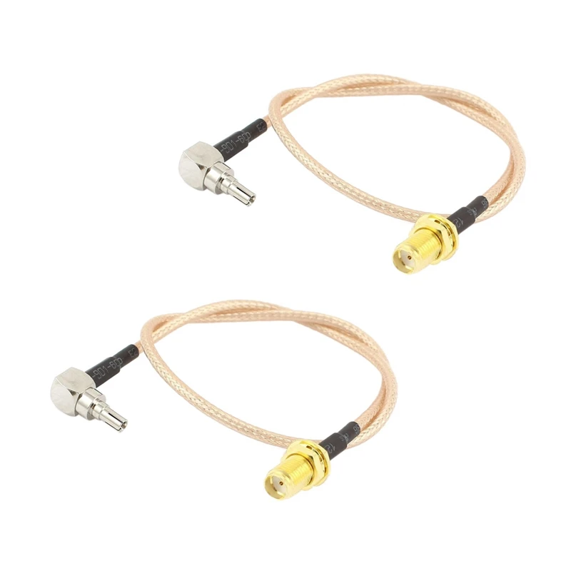 

2X Line SMA Female, 90 Degrees, CRC 9 Plug RG 316 Cable 30 Cm