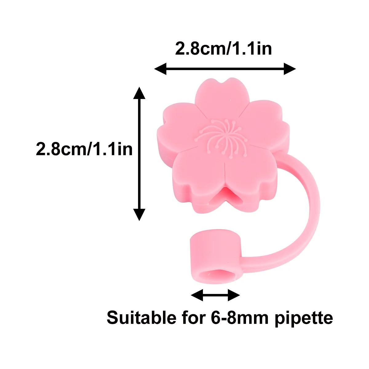 

Straw Tips Cover Silicone Straws Covers Cap Drinking Caps Reusable Protector Plug Tip Plugs Toppers Topper Lids Cute Metal Party