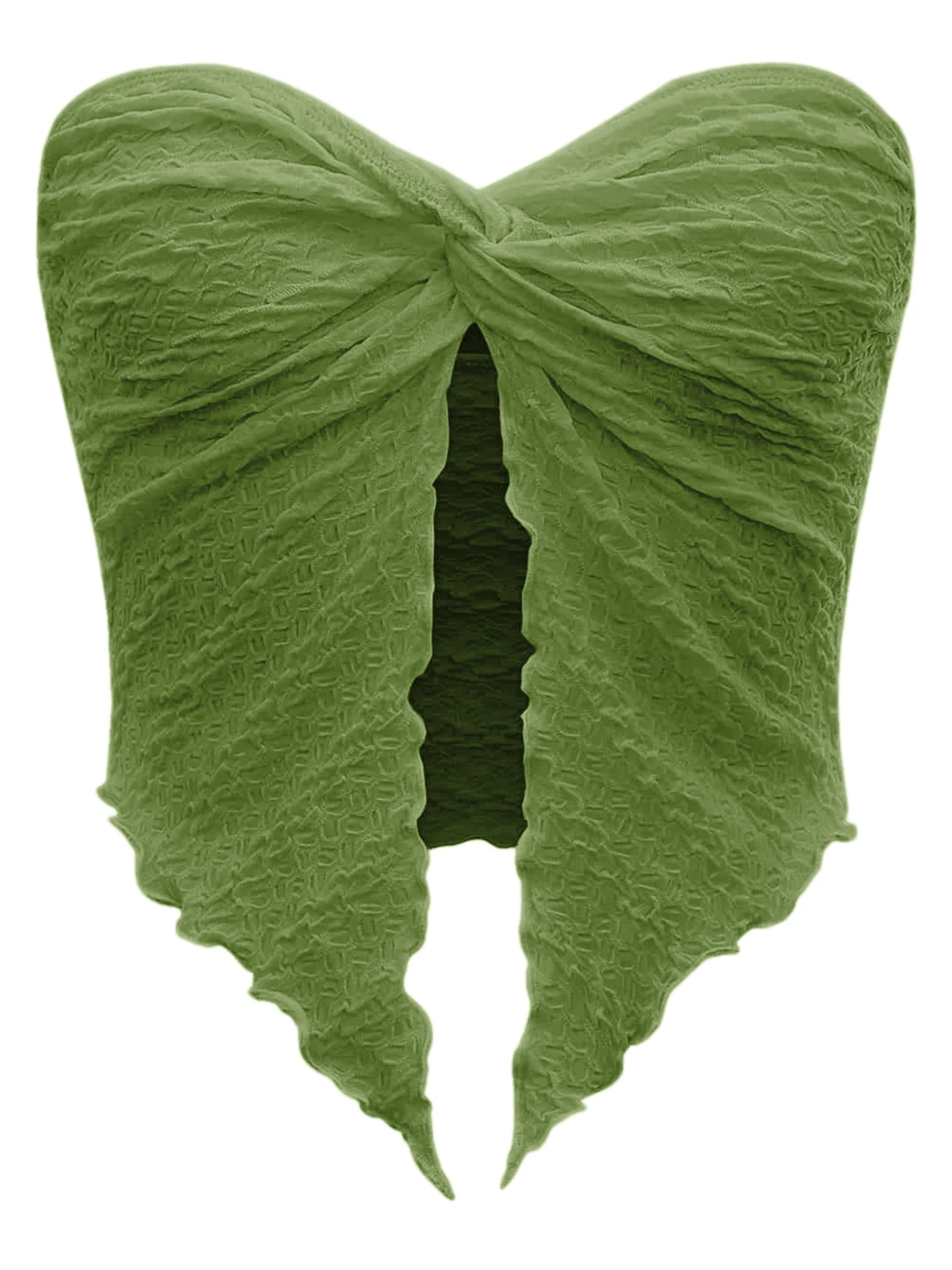 

Элегантный ТРИКОТАЖНЫЙ УКОРОЧЕННЫЙ ТОП-бандо в рубчик для женщин-топ на бретельках с открытыми плечами идеально подходит для летних вечеринок и клубов