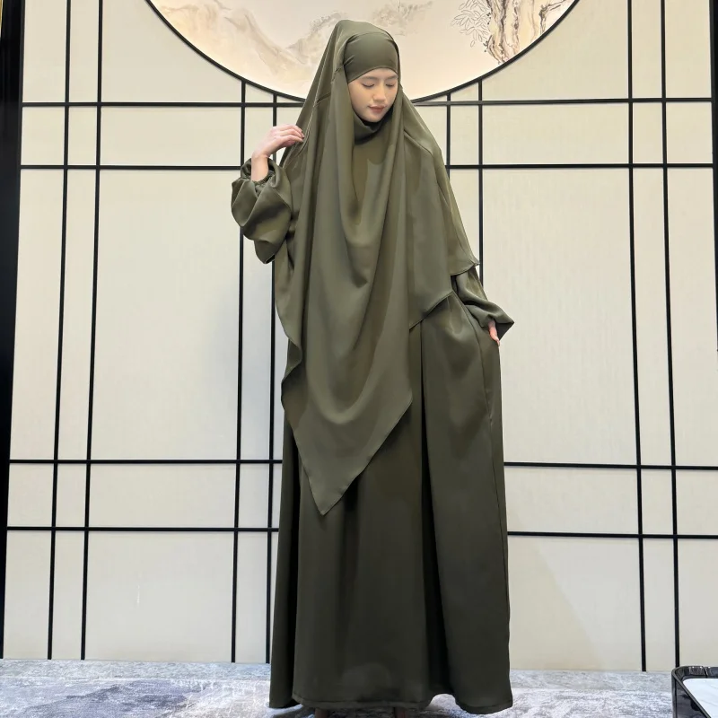 Длинное платье комплект из трех комплектов модный свободный пуловер халат