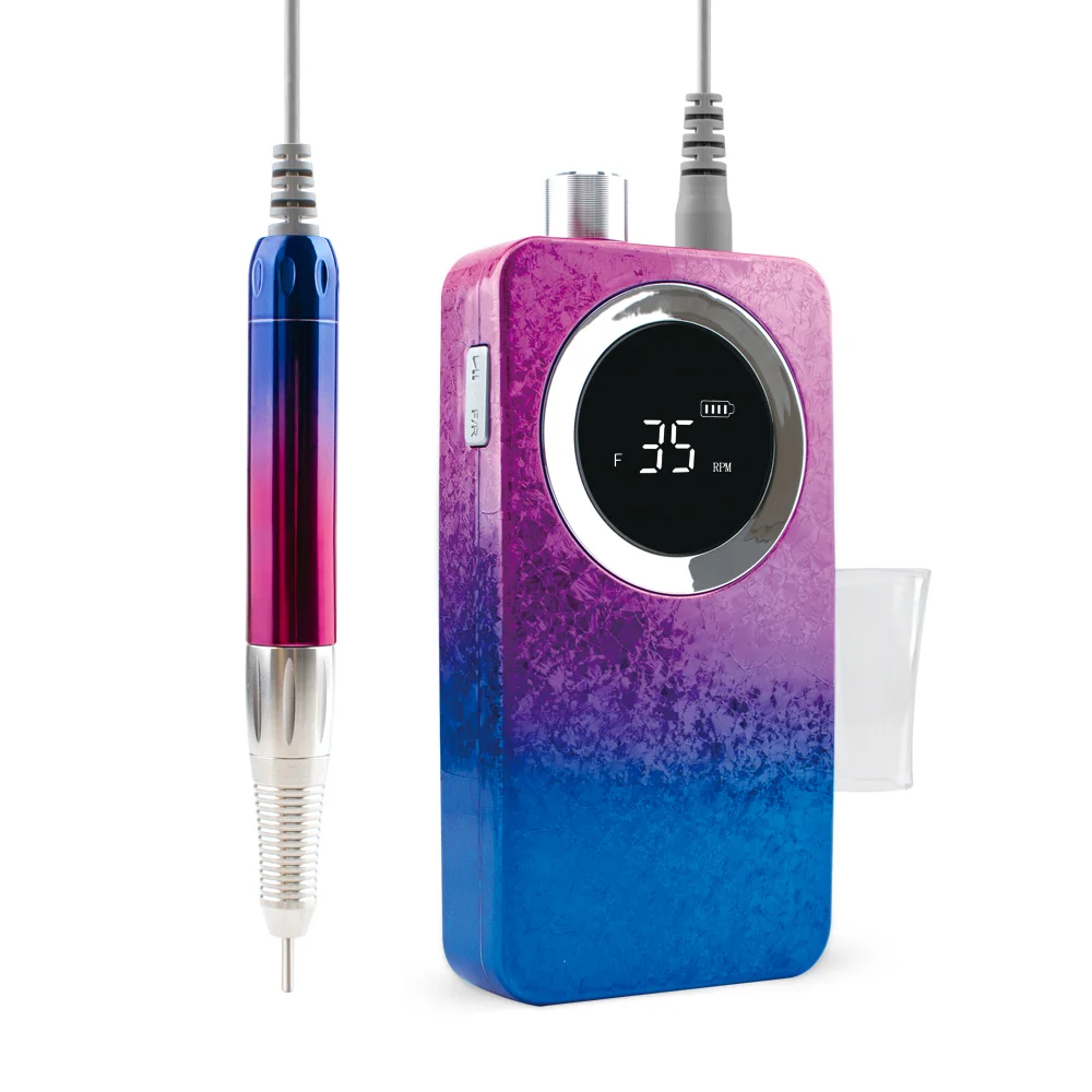 

Efile Handpiece Strong Rechargeable Professional Drill Machine Nails Brushless Electric 35 rpm with nail drill bit