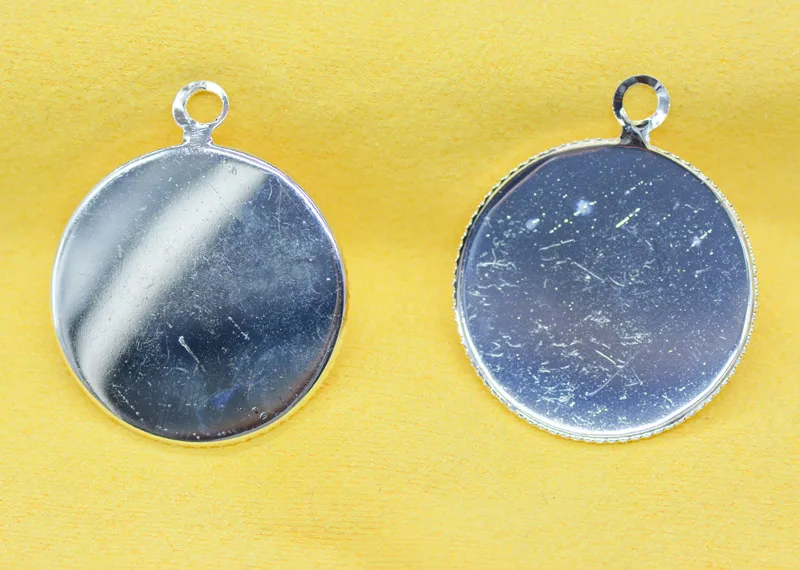 

500pcs 30MM Silver Plated Lace Cameo Base Setting Pendant Jewelry Findings Accessories Components