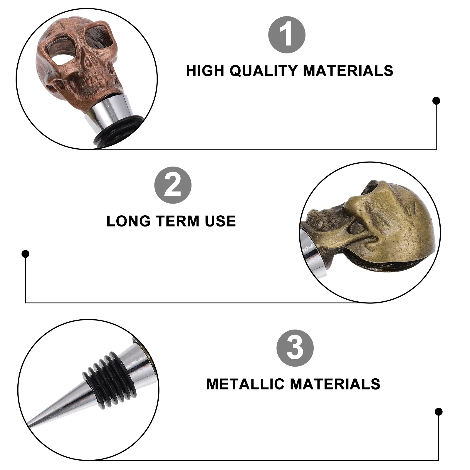 2 шт. пробки для еды пробка бутылок с черепом напитков из алюминиевого сплава