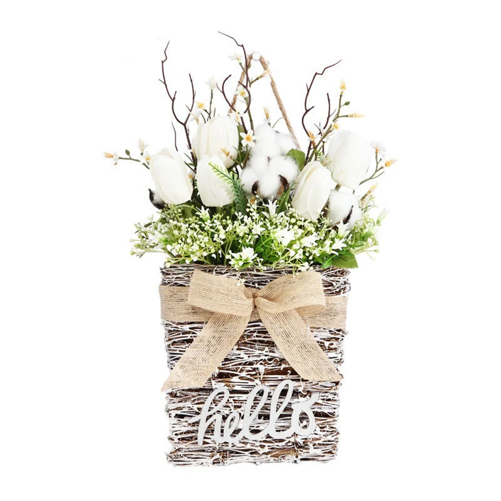 

Artificial Wreath Flower Basket Decoration DIY Wedding Home Living Room Wedding Wall Decor Wedding Venue Arrangement-B