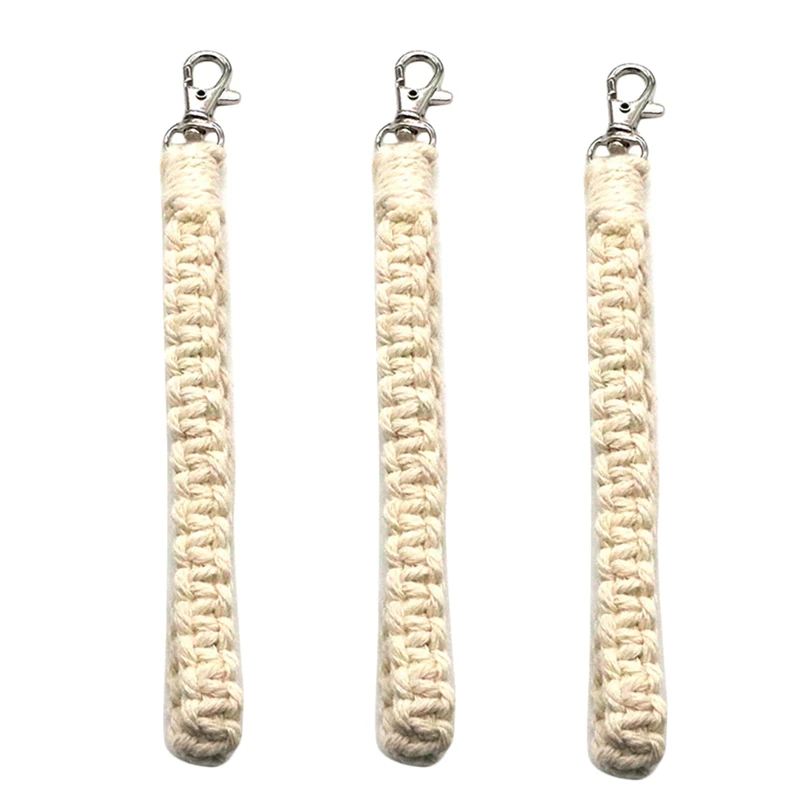 

3 Pieces Macrame Keychain Handmade Boho Accessories Wristlet Keychain For Car Key Bag Pendant Purse Charm Unique Gift