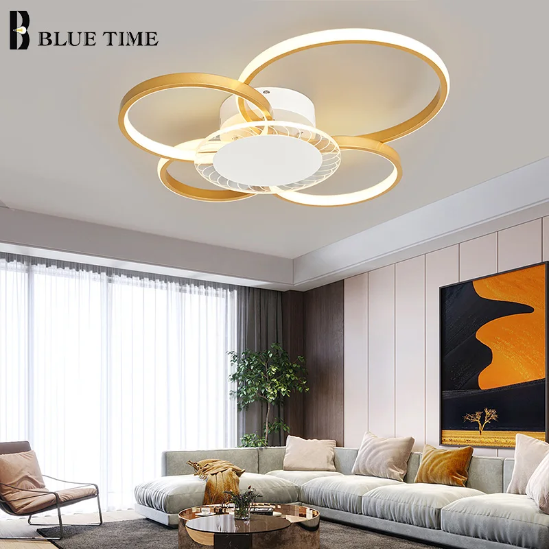 Modern Led Chandelier 110V 220V Circles Ceiling Mount Chandelier Lighting for Living Room Bedroom Dining room Kitchen Luminaires