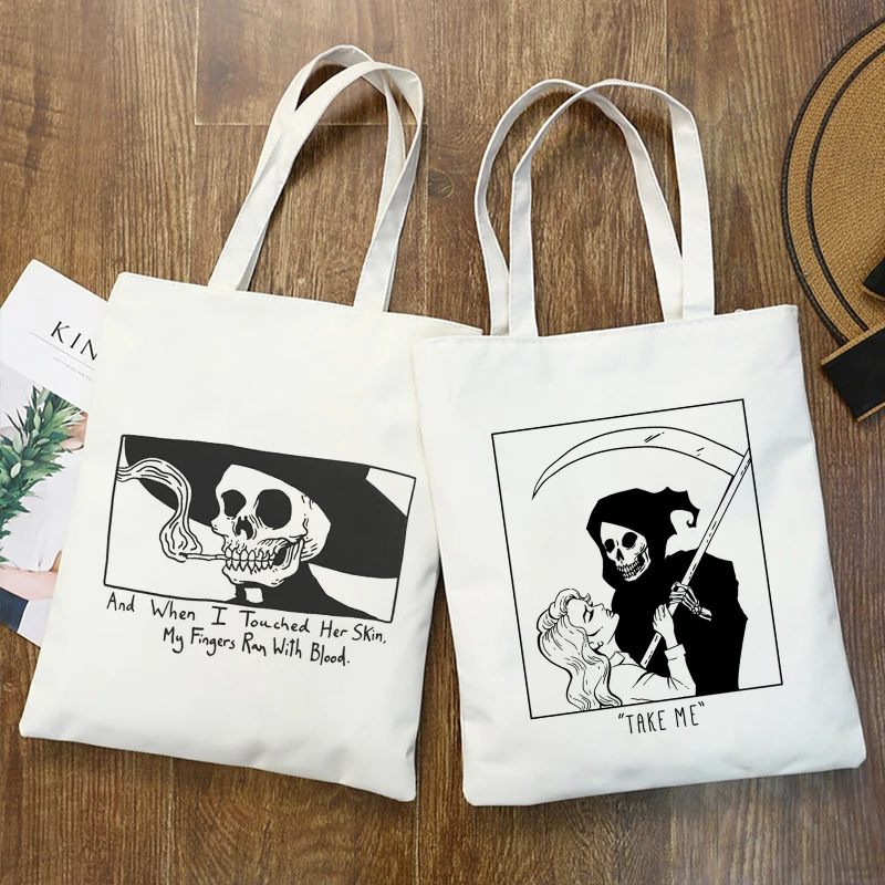 Забавные сумки-шопперы для Хэллоуина сумки-тоуты сумки на плечо Повседневная