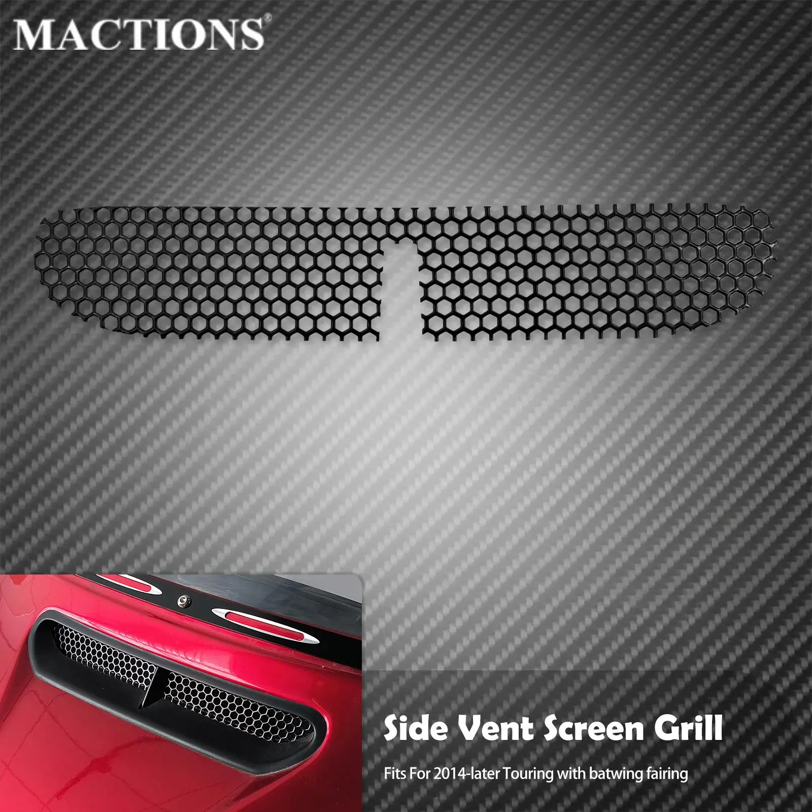 

Motorcycle Honeycomb Mesh Fairing Intake Vent Screen Grill Cover For Harley Touring Electra Street Glide Special Limited 2014-22